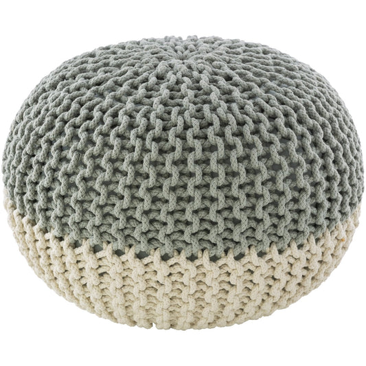 Malmo Knitted Pouf in Mint